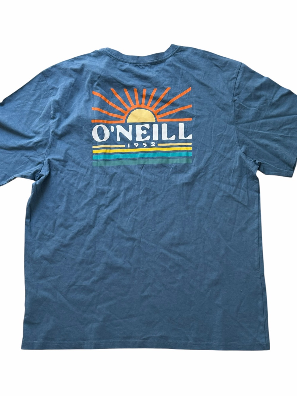 O'Neill Blue Graphic Tee with Sunrise Logo Mens XL